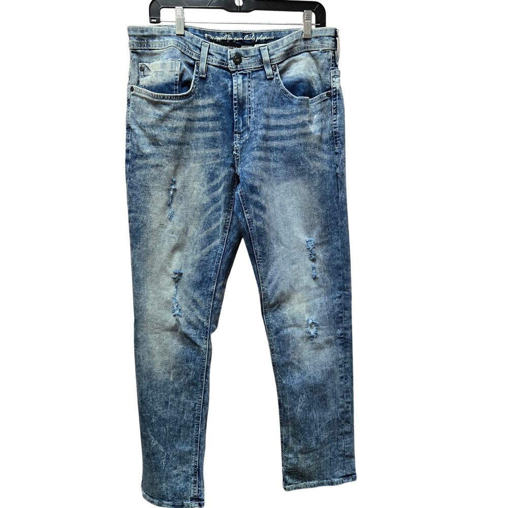 IJ Denim Co Ethan Jeans Mens 32x30 Slim Straight Medium Wash Denim